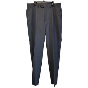 Lauren Ralph L. Mens Gray 36WX32 Rayon Blend Dress Pants Career Wear